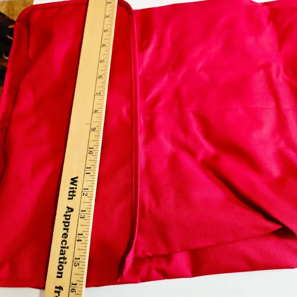 NWOT Santa's Bags Wrapping Paper Storage Bag Red Zippered Top 16